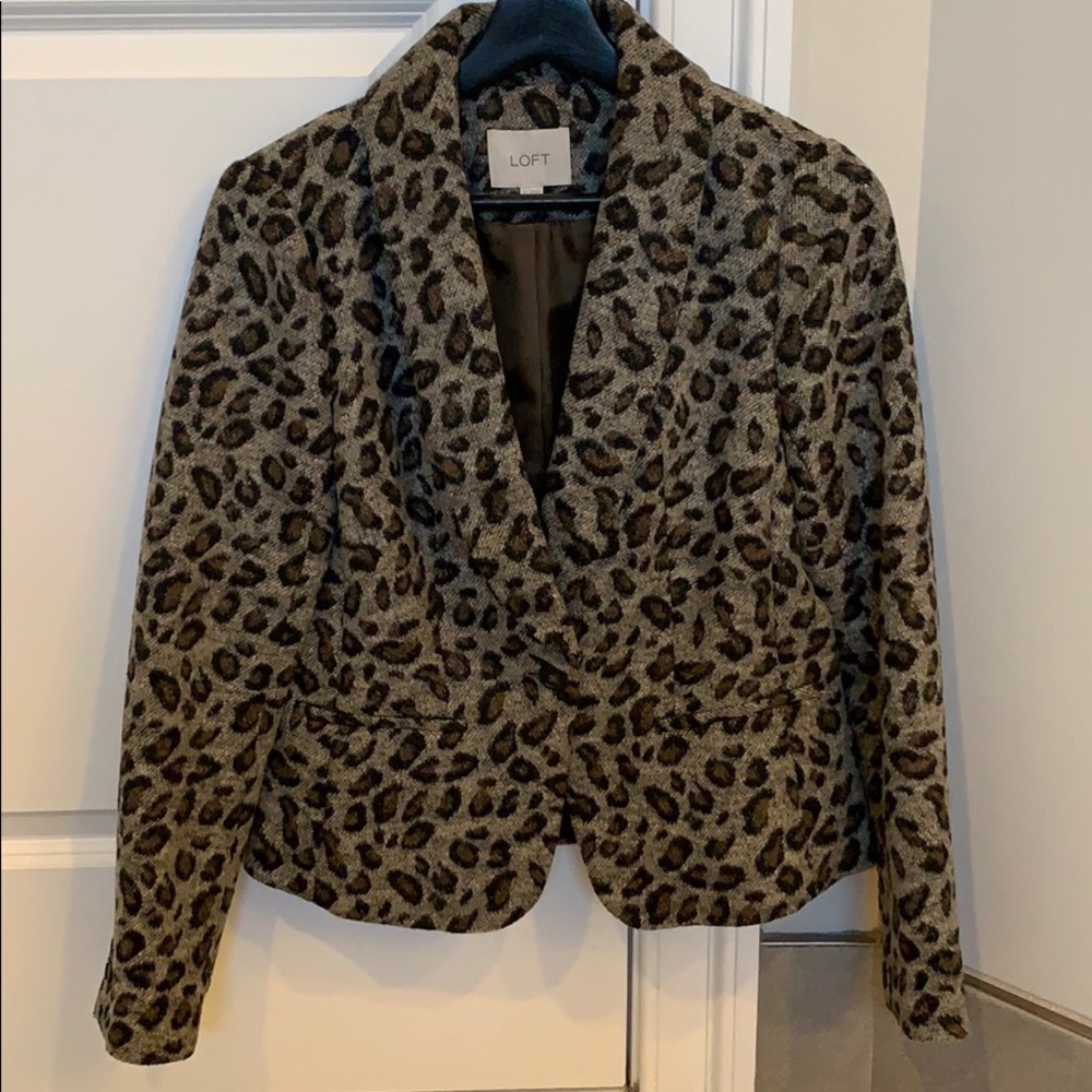Loft Leopard Print Blazer